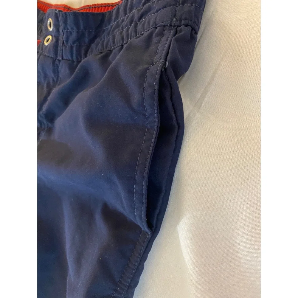 Polo Ralph Lauren Swim Trunks Kids Size M 10-12 Navy Blue Red Pony Logo Shorts